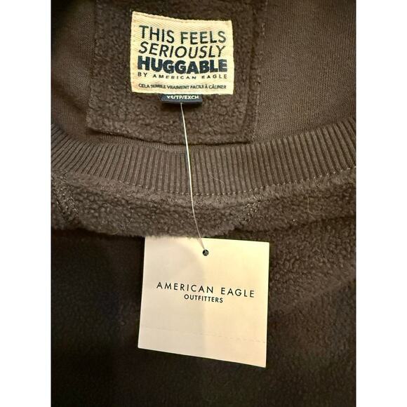 NWT American Eagle "Inside Out" Sweatshirt Oversized Cozy XS - Picture 5 of 8